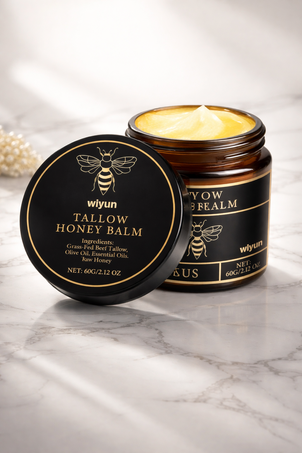 Honey Tallow Glow Balm, Deep Nourishment for Radiant Skin